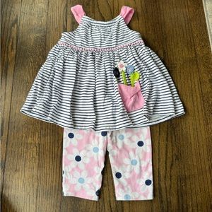 Toddler girl matching floral set
